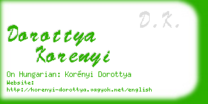 dorottya korenyi business card